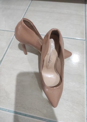 Bej Kadın Stiletto Topuklu Ayakkabı - Görsel 2