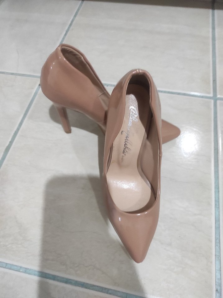 Bej Kadın Stiletto Topuklu Ayakkabı - Görsel 2