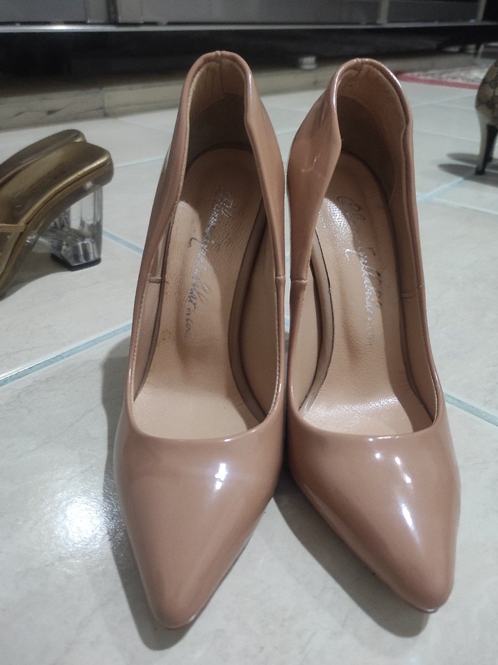 Bej Kadın Stiletto Topuklu Ayakkabı - Görsel 4