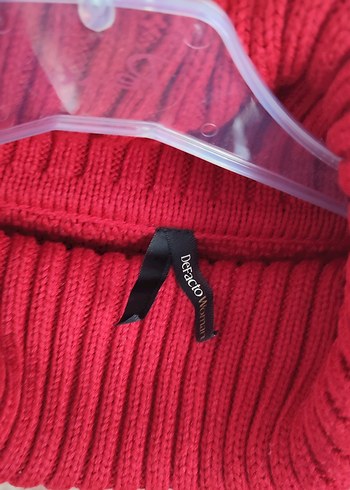 Defacto Kırmızı Örgü Boğazlı Kadın Kazak L Beden - Görsel 2