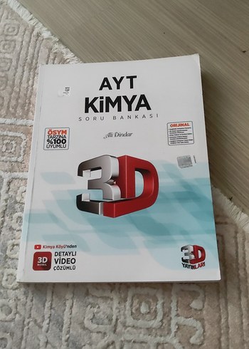 AYT Kimya Soru Bankası 3D Video Çözümlü 2025 yayın