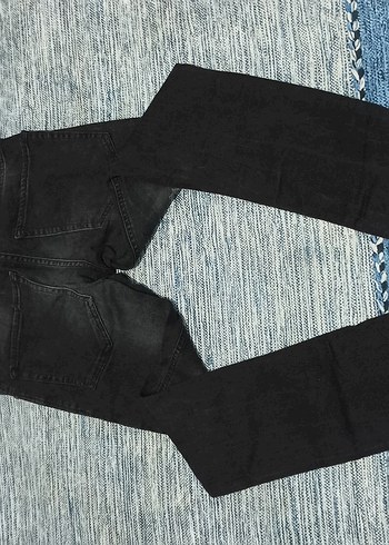 erkek siyah gri detaylı yırtmaçlı pantolon - Görsel 5