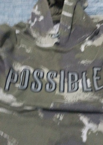 Erkek Kamuflaj Kapüşonlu Sweatshirt - Görsel 2