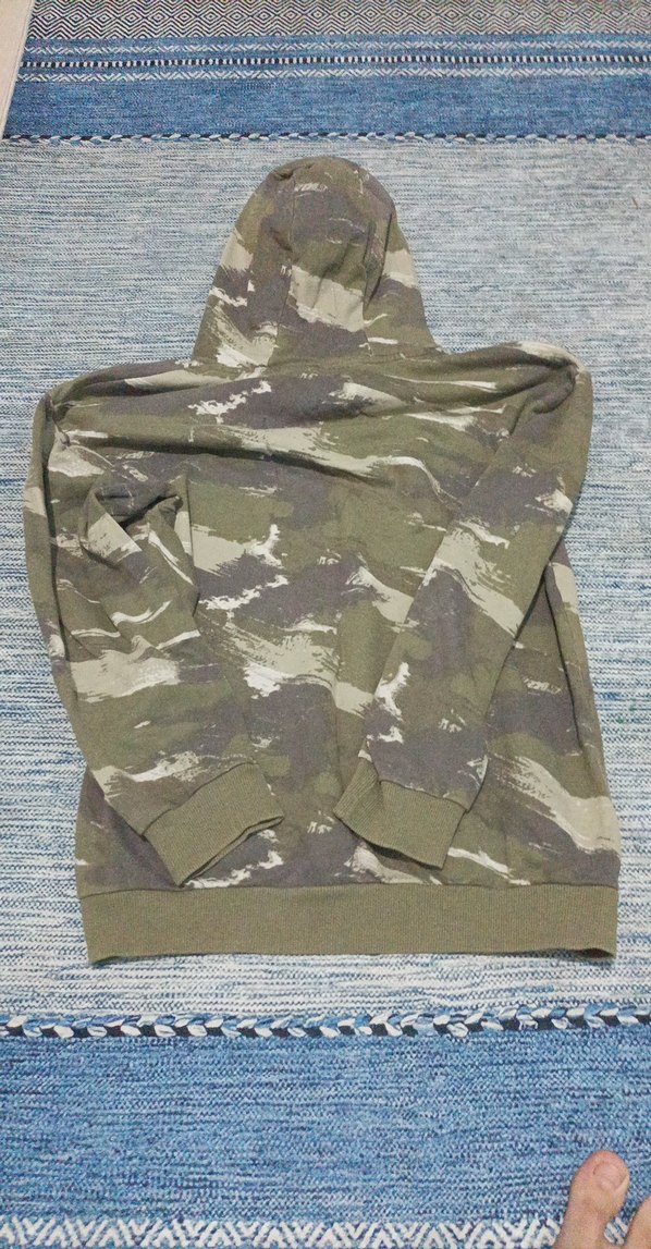 Erkek Kamuflaj Kapüşonlu Sweatshirt - Görsel 5