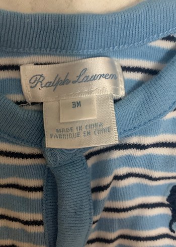 Ralph lauren Uzun Kollu Mavi Bebek Tulum - Görsel 2