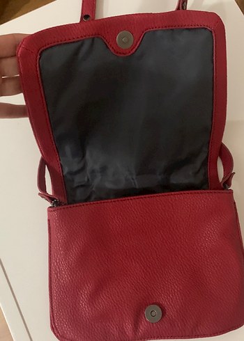 Calvin klein Kırmızı Deri Kadın Omuz Çantası - Görsel 3