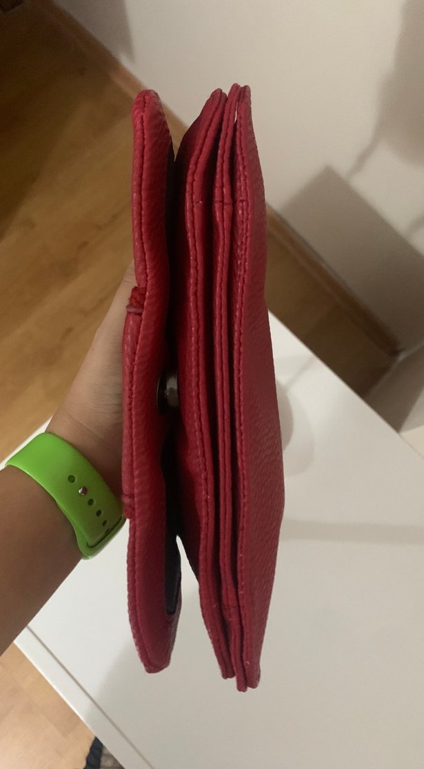 Calvin klein Kırmızı Deri Kadın Omuz Çantası - Görsel 5