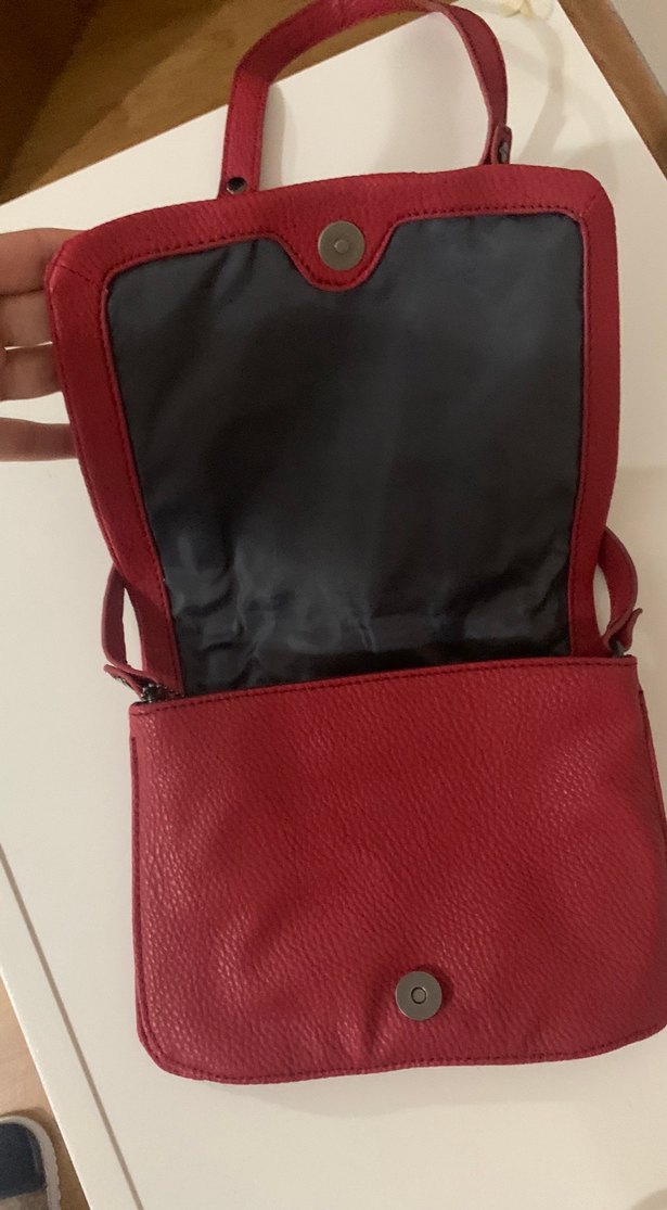 Calvin klein Kırmızı Deri Kadın Omuz Çantası - Görsel 3