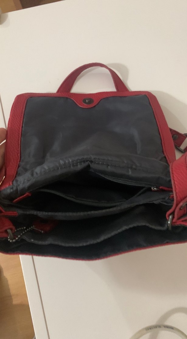 Calvin klein Kırmızı Deri Kadın Omuz Çantası - Görsel 4