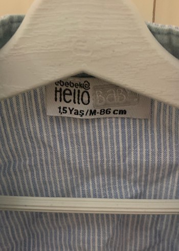 Mavi Erkek Çocuk Keten Uzun Kollu Gömlek - Görsel 2