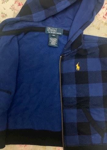 Ralph laurenErkek Çocuk Mavi Kareli Fermuarlı Ceket - Görsel 3