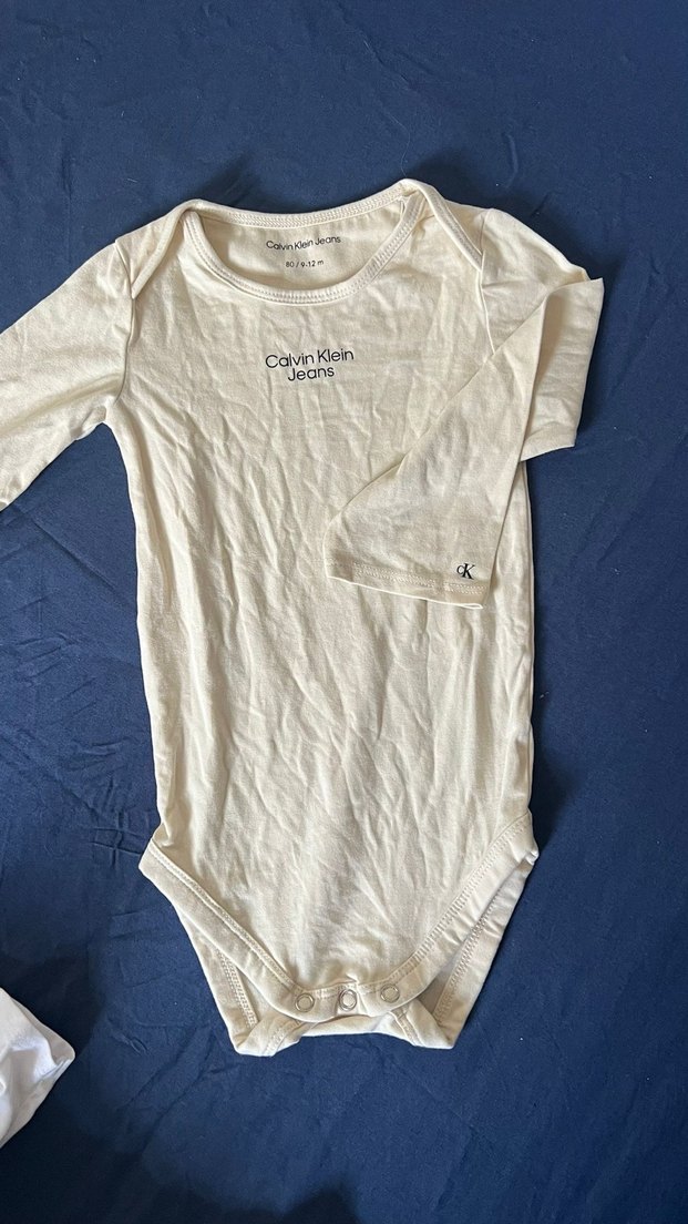 Calvin Klein Jeans Beyaz Baskılı body - Görsel 2