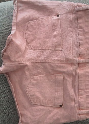 Düğmeli Pembe mini Şort - Görsel 2