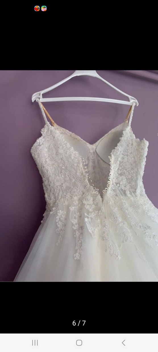 Beyaz özel tasarım prenses model  Gelinlik - Görsel 5