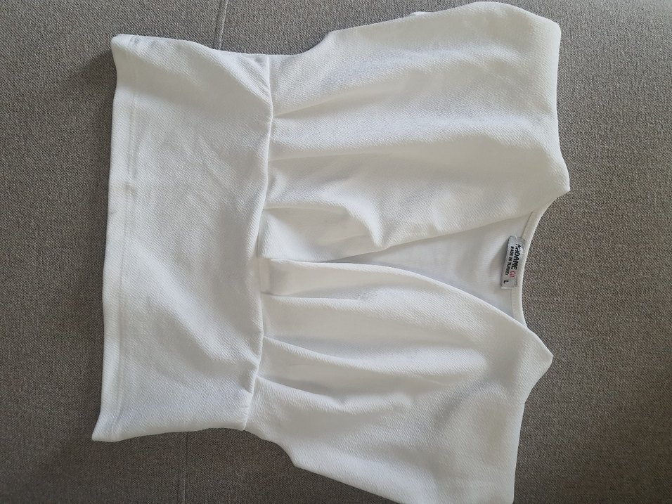 Beyaz crop bluz - Görsel 2