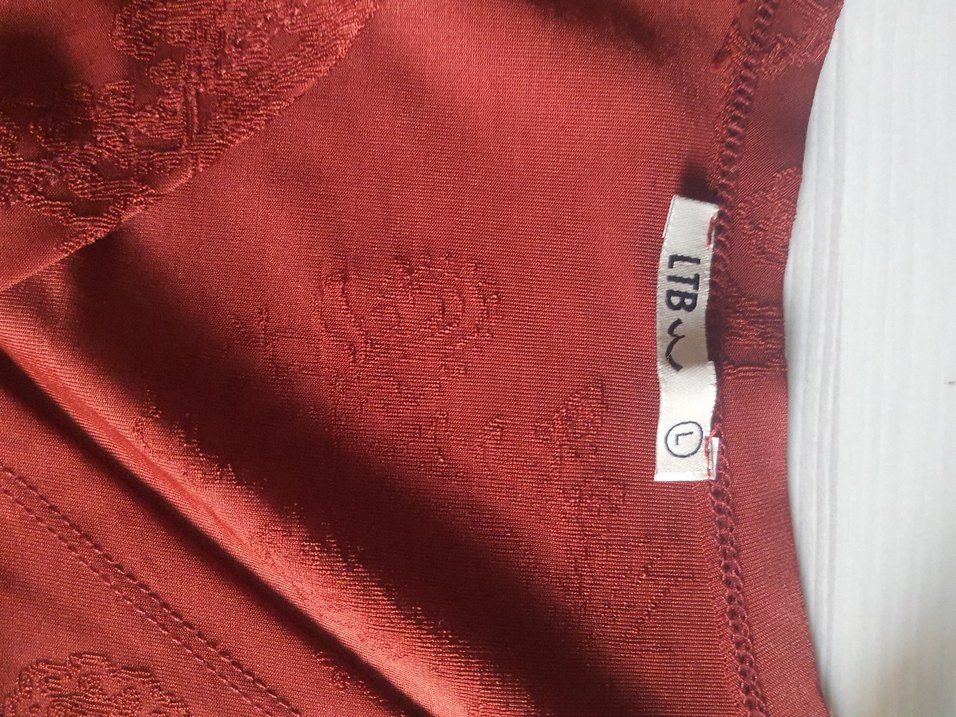 Bordo V Yakalı Uzun Kollu Kadın Bluz - Görsel 2