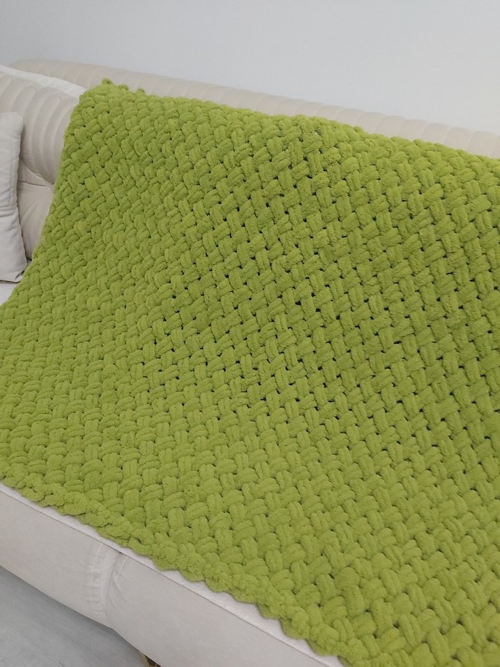 Yeşil Örgü Çocuk Battaniyesi - Görsel 3