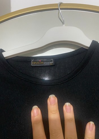 Nakış Detaylı Uzun Siyah Elbise - Görsel 3