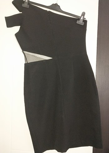 Beyaz Drapeli Midi Straplez Gece Elbisesi - Görsel 2