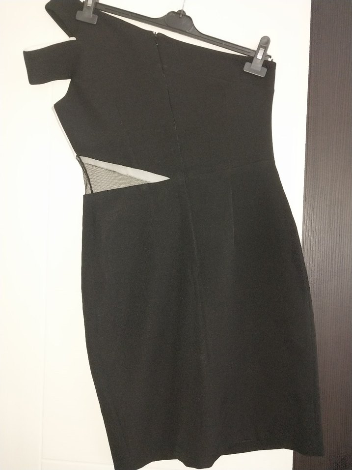 Beyaz Drapeli Midi Straplez Gece Elbisesi - Görsel 2