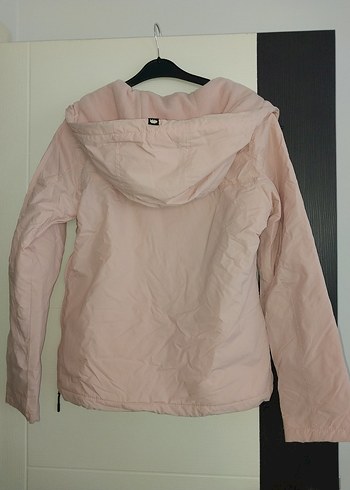 Pembe Pull and Bear Kapüşonlu Kadın Ceket - Görsel 3