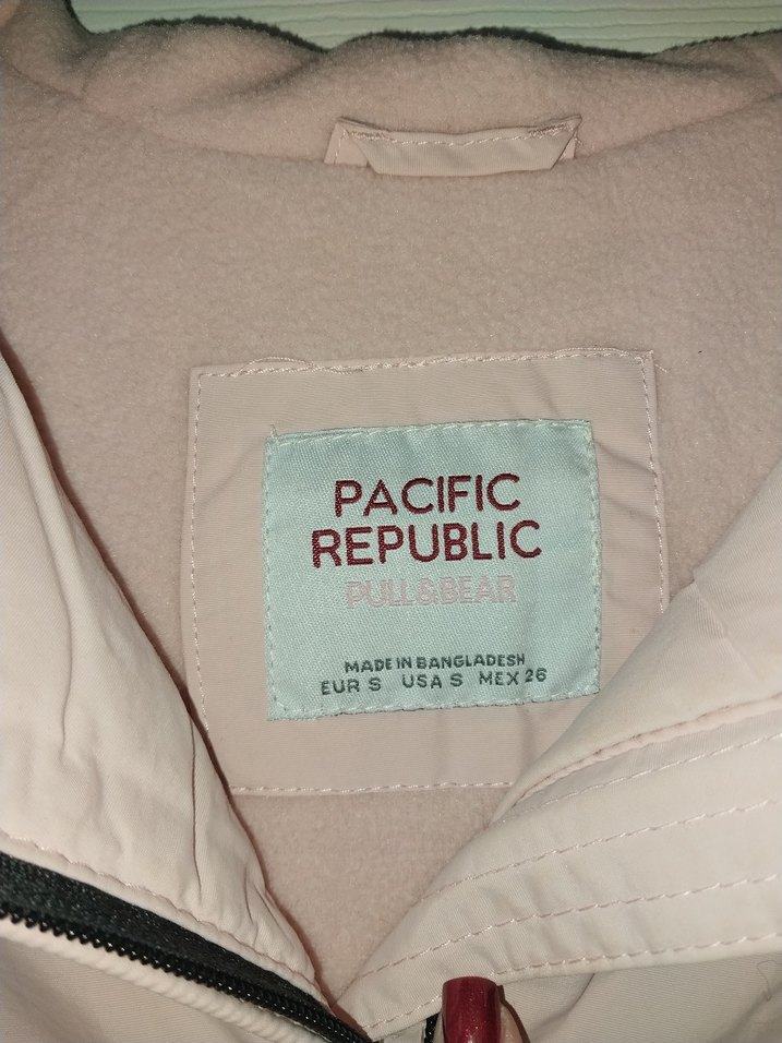 Pembe Pull and Bear Kapüşonlu Kadın Ceket - Görsel 2
