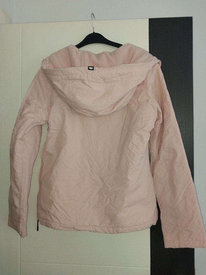 Pembe Pull and Bear Kapüşonlu Kadın Ceket - Görsel 3