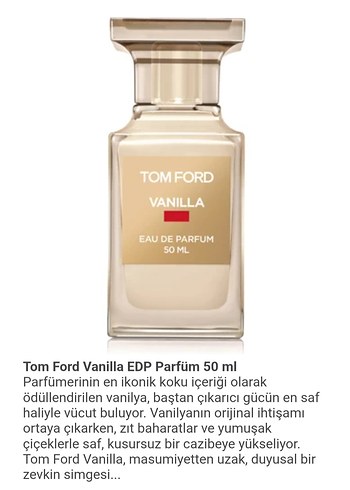 Tom Ford Vanilya Kadın Parfümü 50 ml - Görsel 2