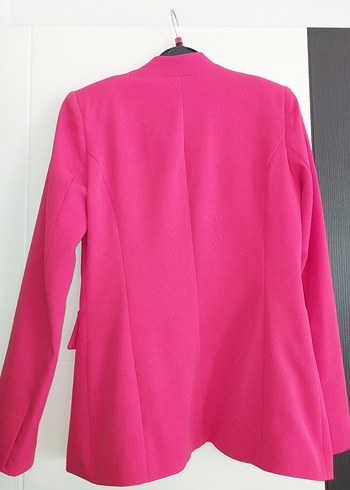 Pembe Kadın Ofis Blazeri, Normal Boy, Regular Fit - Görsel 3