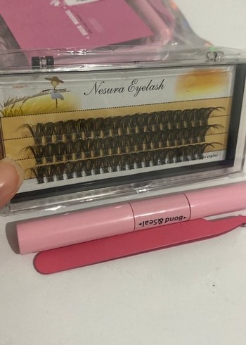Pembe Kirpik Takma Seti Nesura Eyelash - Görsel 2