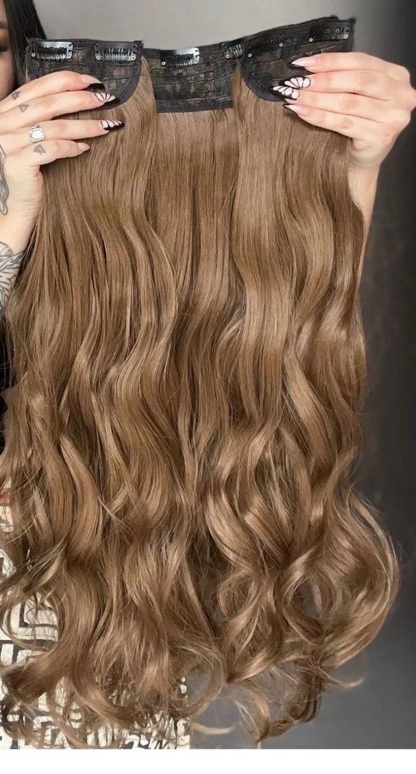 Kumral renkte Kadın Saç çıt çıt 3 ki ister böyle ister kaynak - Görsel 2