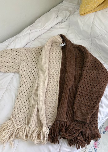 Kızlar için Bohem Tarzı Örgü Hırka - Görsel 2