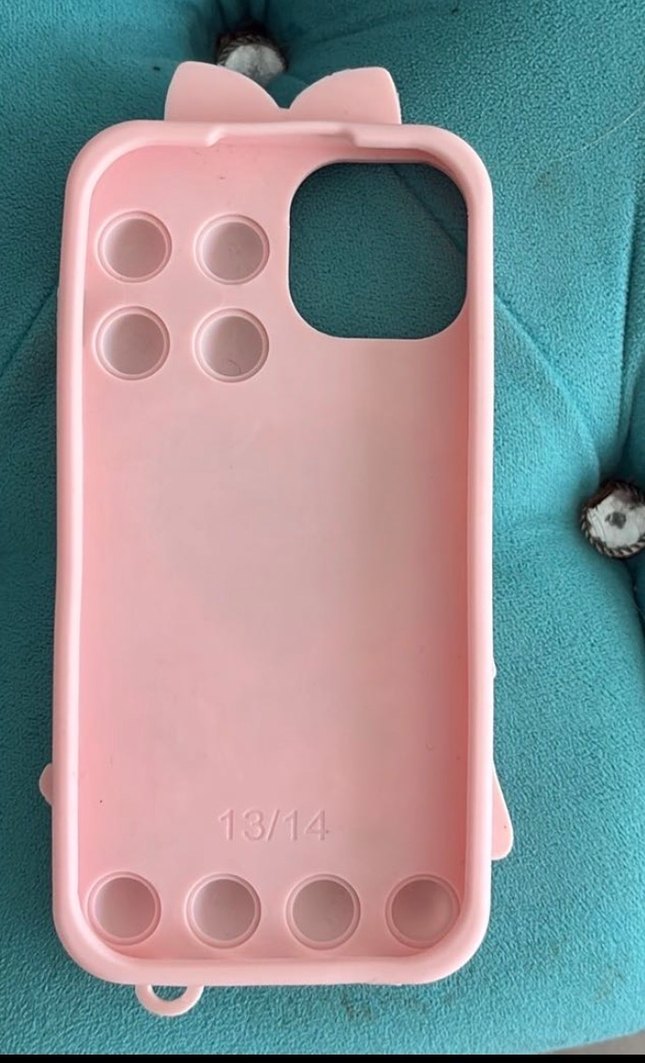 Düğmeli Pembe Barbie Telefon Kılıfı - Görsel 2
