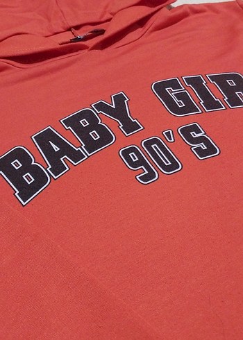 Turuncu ı Kapüşonlu Baby Girl Sweatshirt - Görsel 2