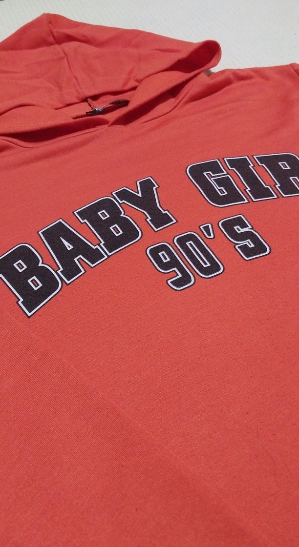 Turuncu ı Kapüşonlu Baby Girl Sweatshirt - Görsel 2