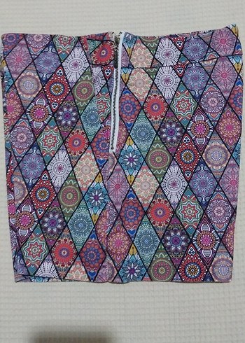 Renkli Bohem Mini Şort - Görsel 2