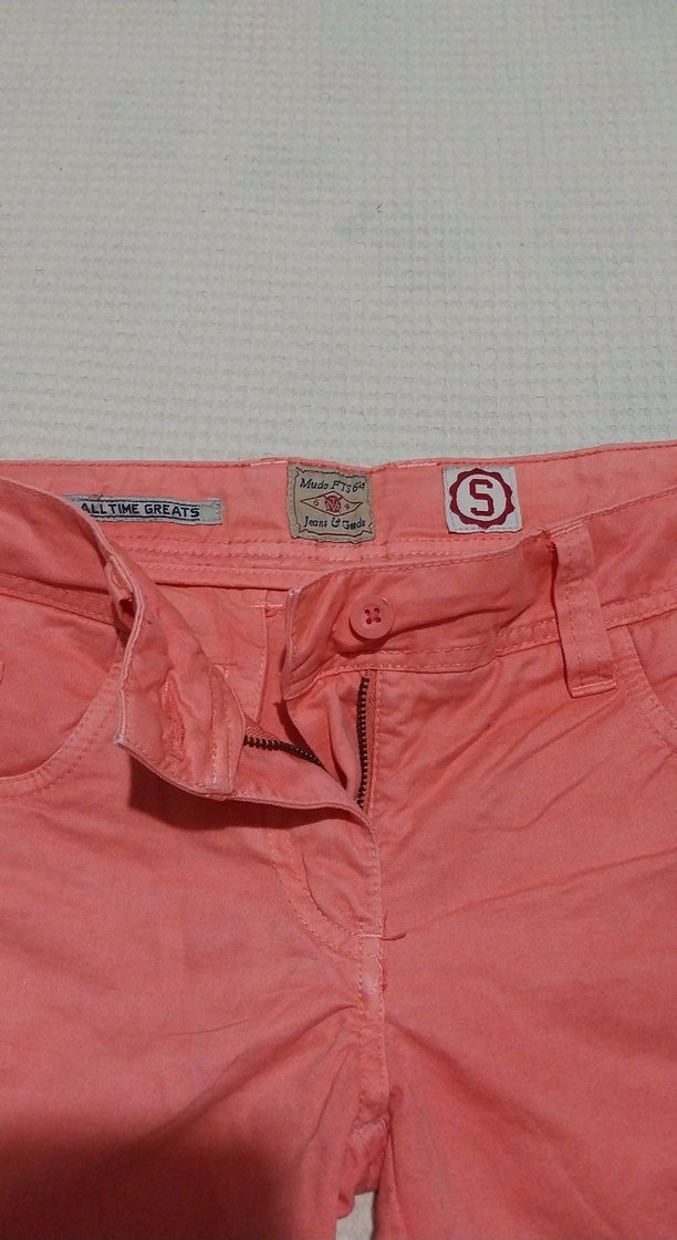 Kadın Turuncu Mini Pamuklu Şort - Görsel 2