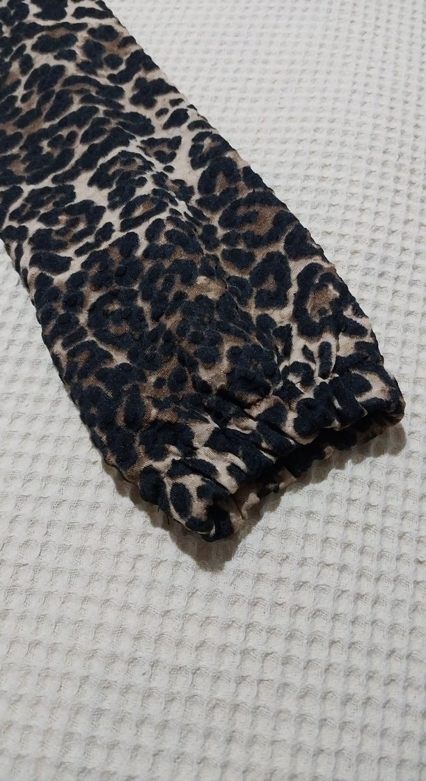 Leopar Desenli Kapüşonlu Sweatshirt - Görsel 2