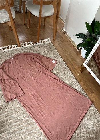 Camel Renkli Midi Boy Salaş Elbise - Görsel 2