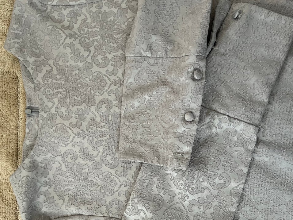 Gri Uzun Kollu Geniş Kesim elbise - Görsel 4