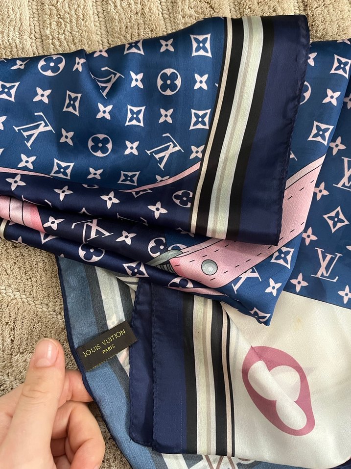 Bohem Stil Mavi Kadın Şal - Görsel 2