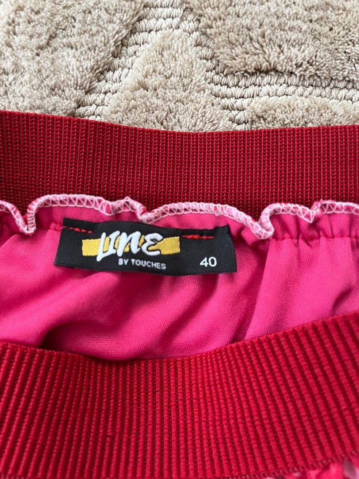 Kadın Kırmızı Pilili Uzun Etek - Görsel 3