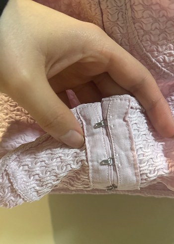 Toz Pembe Önü Klipsli Korse - Görsel 6