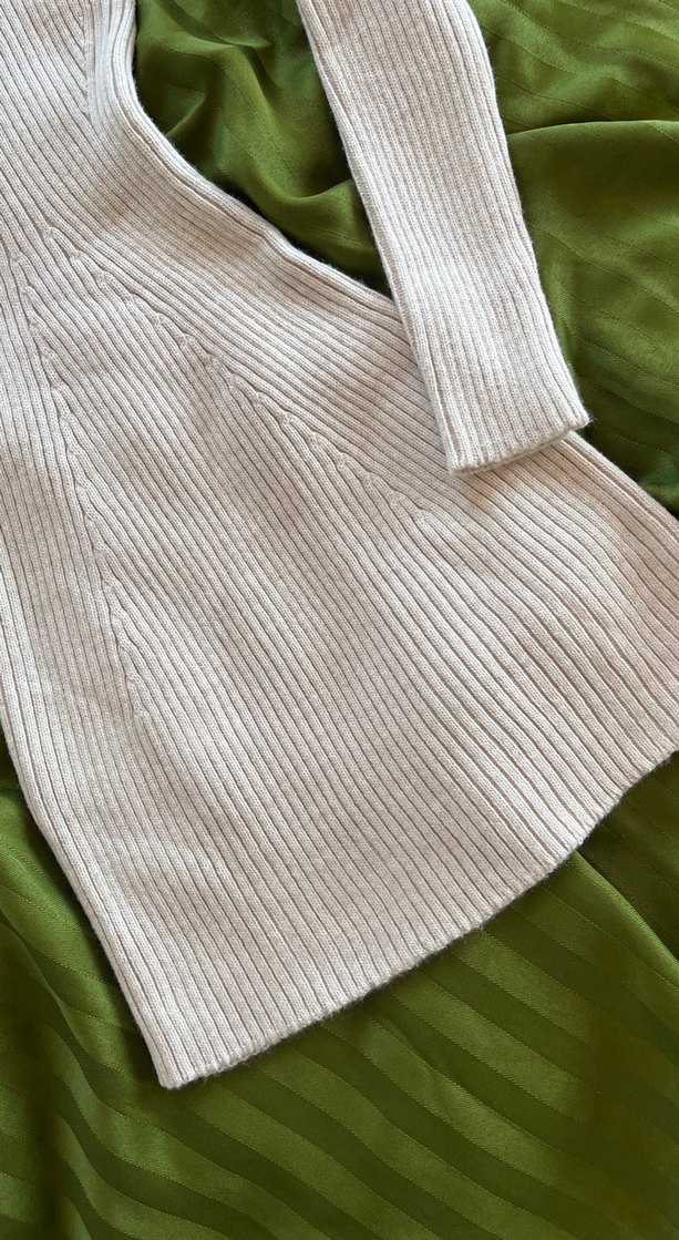 Triko elbise mini Quzu, korse detaylı - Görsel 3