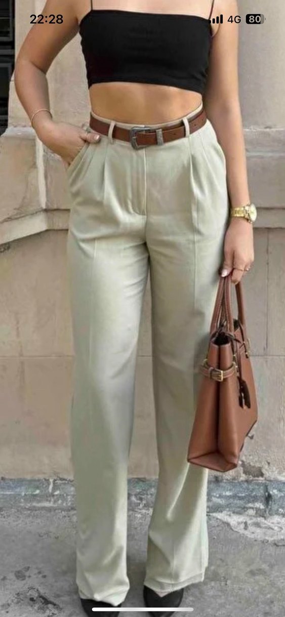 Kumaş pantolon vizon - Görsel 2