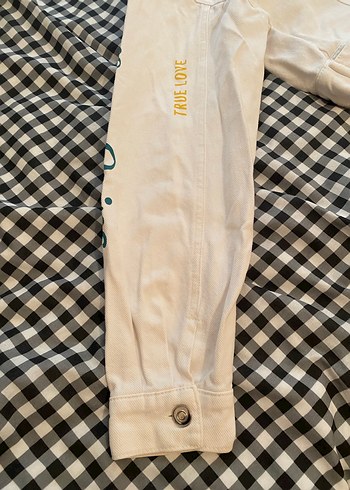Quzu beyaz denim ceket - Görsel 5
