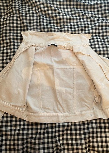 Quzu beyaz denim ceket - Görsel 7