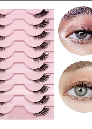 kedi gözü takma kirpik 10 çift - Görsel 2