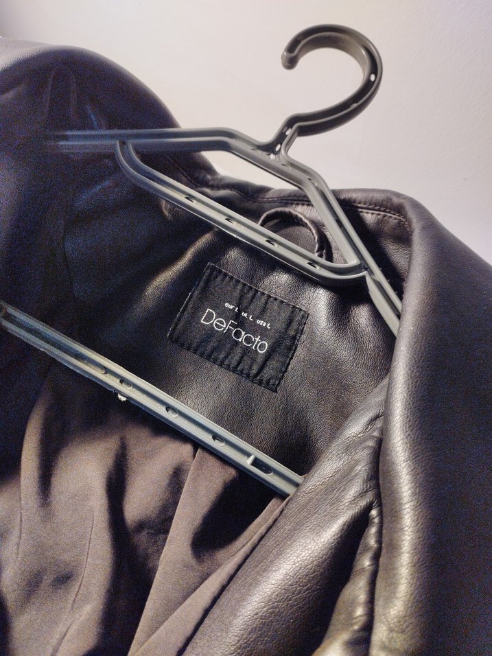 Kahverengi Parlak Deri Kadın Biker Ceket - Görsel 4