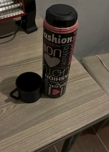 Siyah Desenli Çocuk Termos Şişesi - Görsel 2